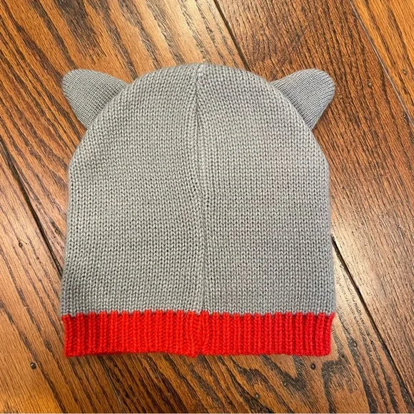 Grumpy Cat Gray and Red Knit Beanie for Kids or Adults - Picture 2 of 3